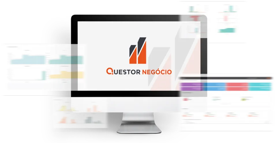 Questor Negocio Dashboard Telas Sobrepostas em tela do ecossistema Questor