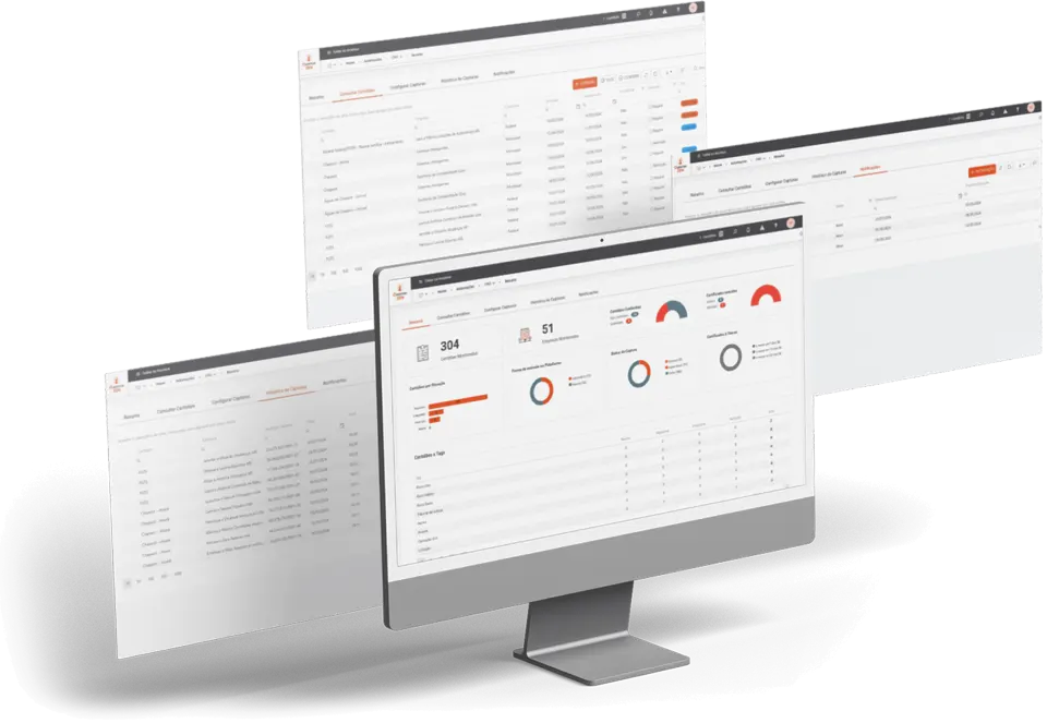 Cnds Dashboard Monitor Sobreposto em tela do ecossistema Questor